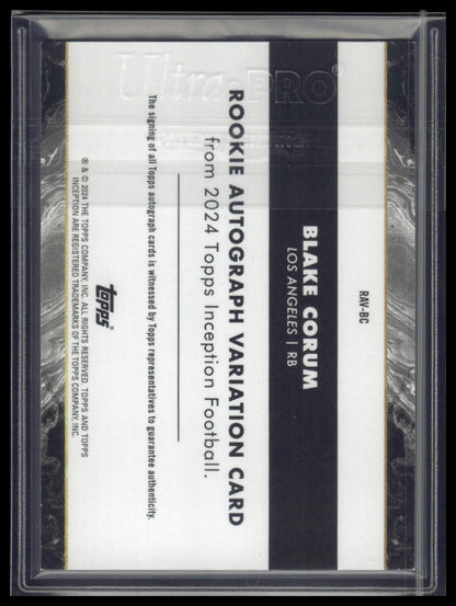 2024 Topps Inception Blake Corum Rookie Autographs Variations Orange #/50