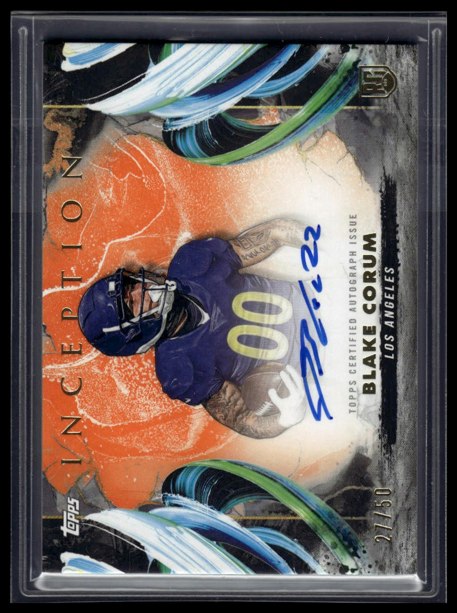 2024 Topps Inception Blake Corum Rookie Autographs Variations Orange #/50