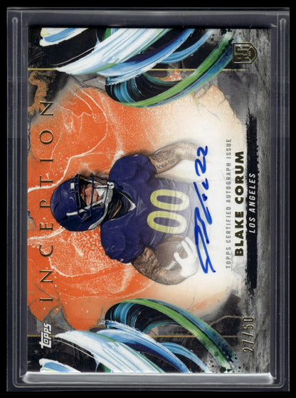 2024 Topps Inception Blake Corum Rookie Autographs Variations Orange #/50