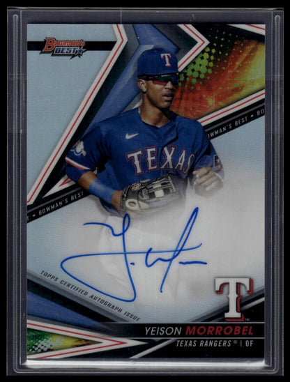 2022 Bowman's Best #B22-YM Yeison Morrobel Best of 2022 Autographs Refractor