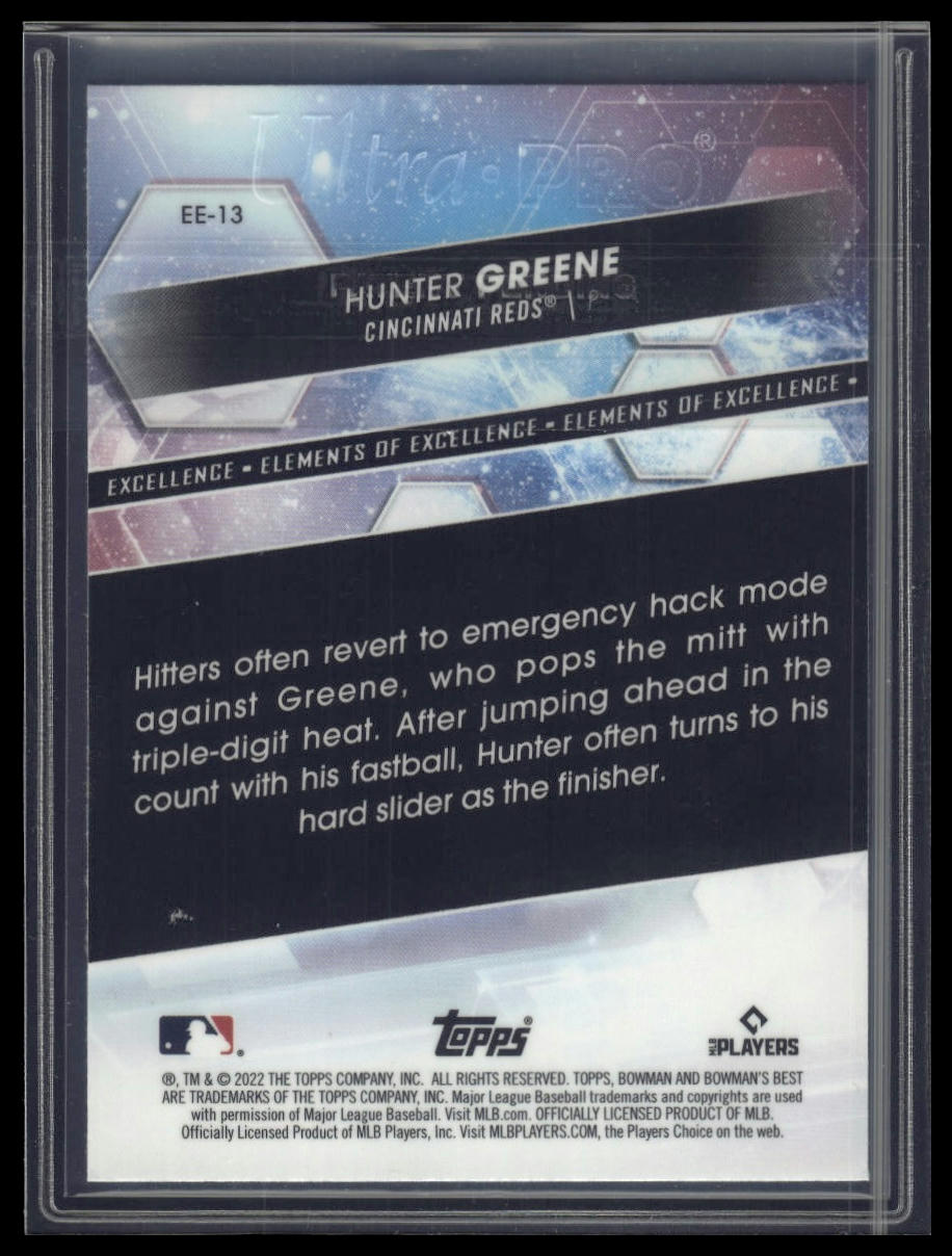 2022 Bowman's Best #EE-13 Hunter Greene Elements of Excellence