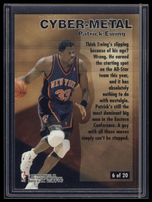 1996-97 Metal #6 Patrick Ewing Cyber-Metal