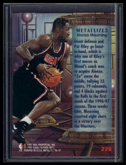 1996-97 Metal #226 Alonzo Mourning Precious Metal