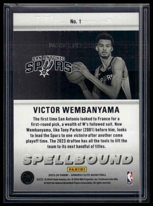 2023-24 Donruss Elite #1 Victor Wembanyama Spellbound