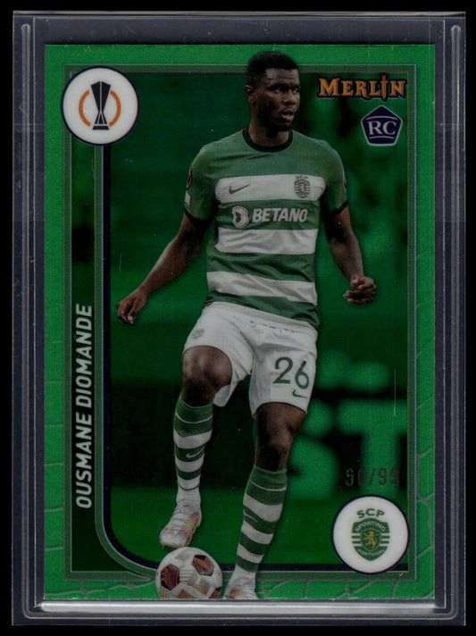 2023-24 Merlin UEFA Club Competitions #114 Ousmane Diomande Green Refractor #/99