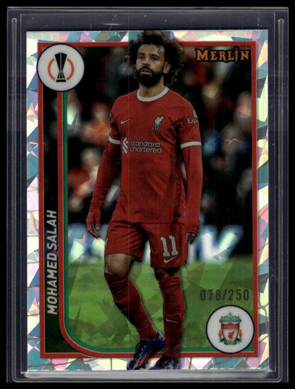 2023-24 Merlin UEFA Club Competitions #69 Mohamed Salah Atomic Refractor #/250