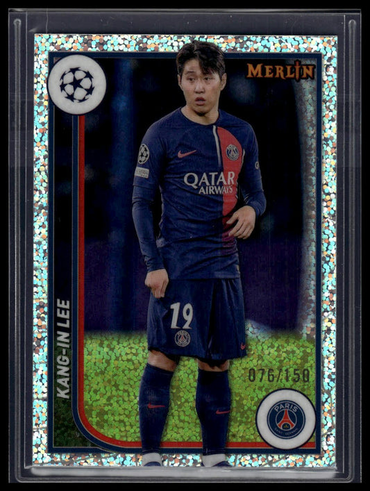 2023-24 Merlin UEFA Club Competitions #90 Kang-in Lee Speckle Refractor #/150