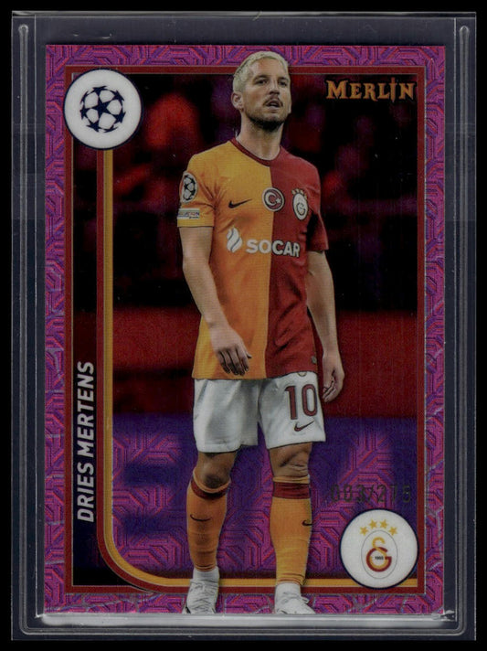 2023-24 Merlin UEFA Club Competitions #64 Dries Mertens Pink Mojo /275