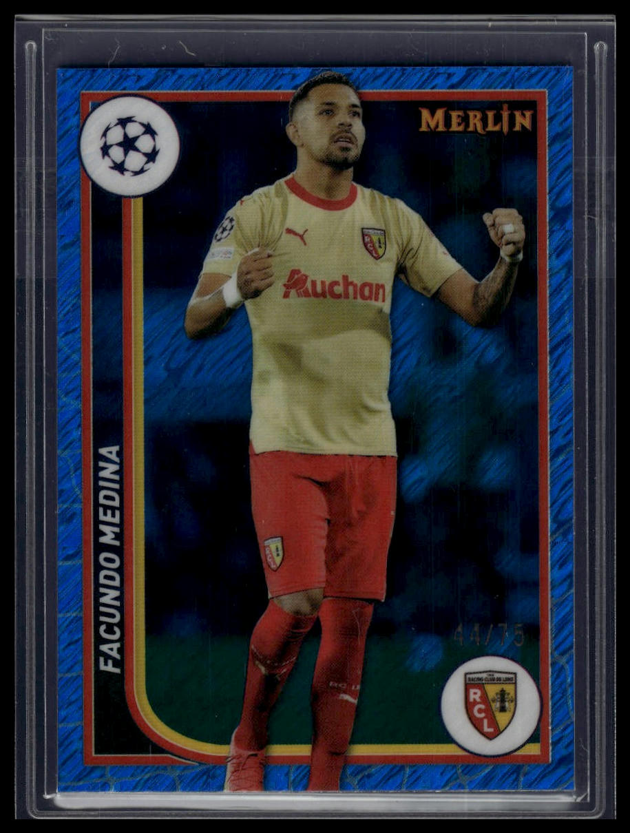 2023-24 Merlin UEFA Club Competitions #102 Facundo Medina Blue Shimmer /75