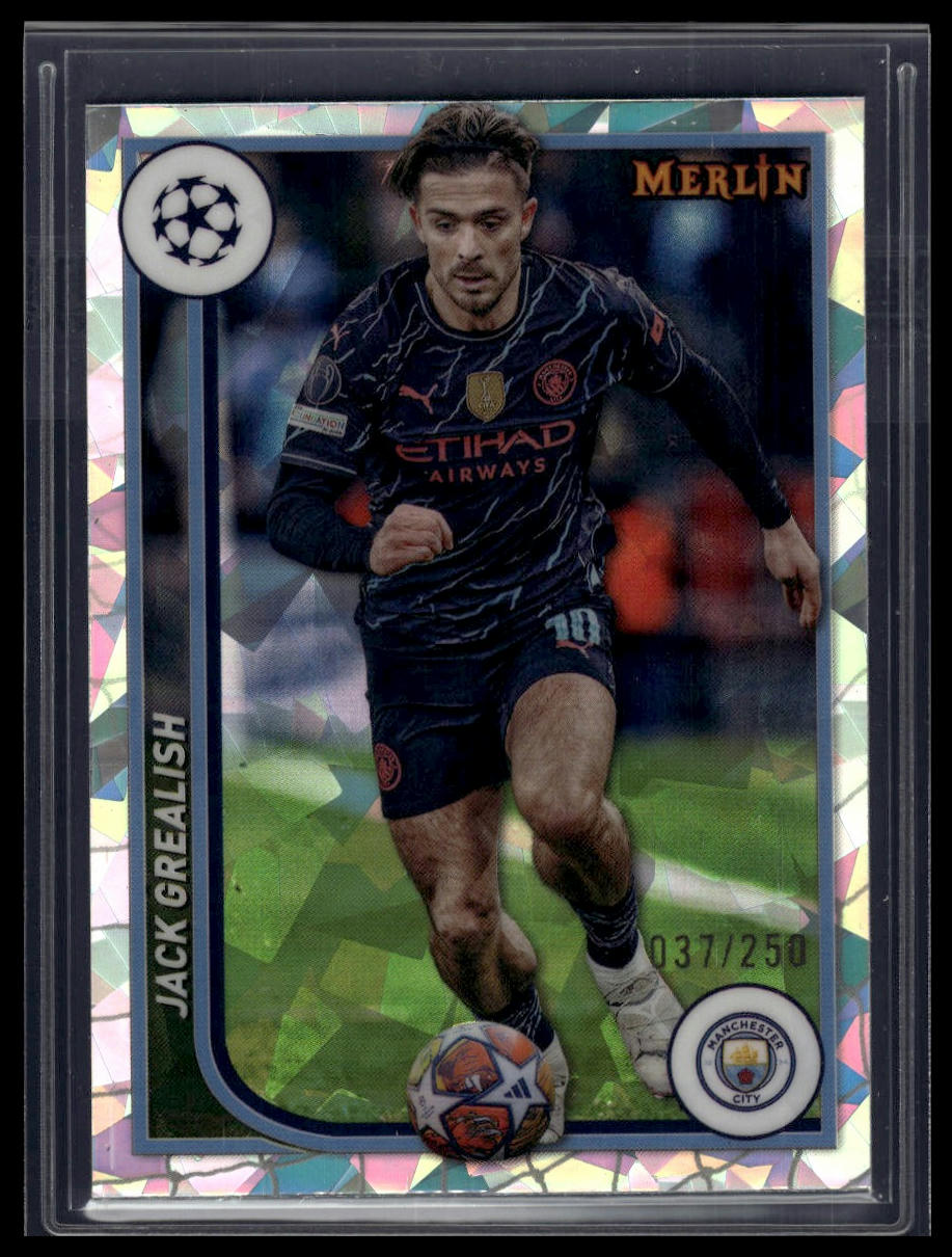 2023-24 Merlin UEFA Club Competitions #75 Jack Grealish Atomic Refractor #/250