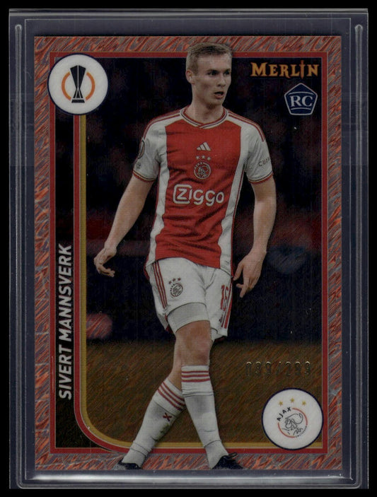 2023-24 Merlin UEFA Club Competitions #7 Sivert Mannsverk Rose Gold Shimmer /299