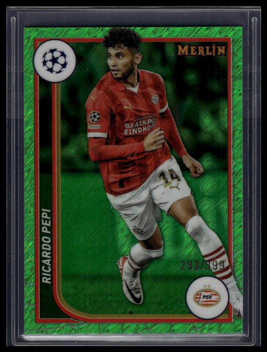 2023-24 Merlin UEFA Club Competitions #97 Ricardo Pepi Neon Green Shimmer /399