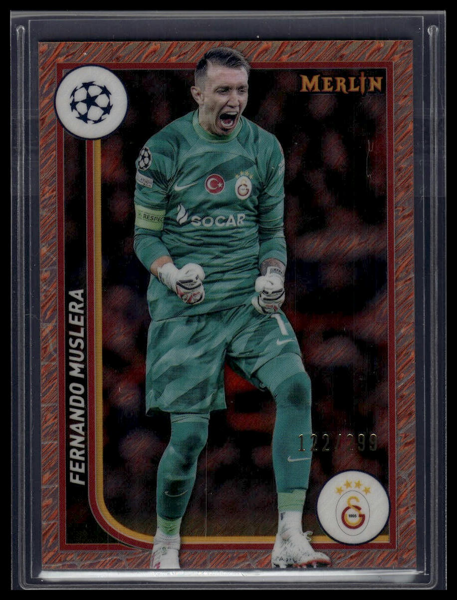 2023-24 Merlin UEFA Club #66 Fernando Muslera Rose Gold Shimmer /299