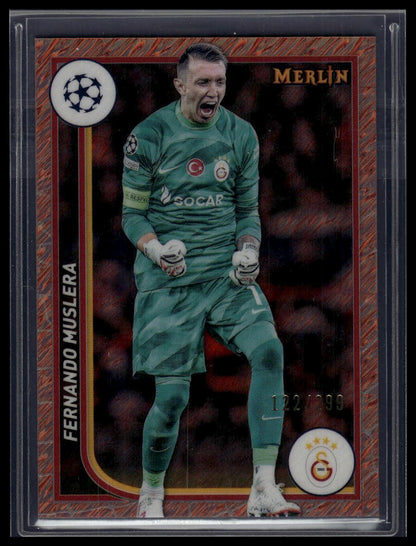 2023-24 Merlin UEFA Club #66 Fernando Muslera Rose Gold Shimmer /299