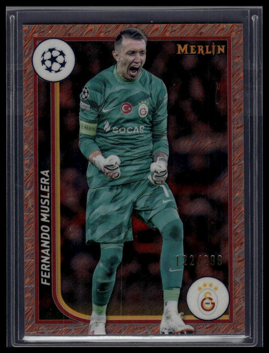 2023-24 Merlin UEFA Club #66 Fernando Muslera Rose Gold Shimmer /299