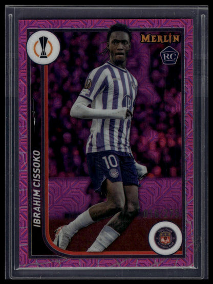 2023-24 Merlin UEFA Club Competitions #130 Ibrahim Cissoko Pink Mojo /275