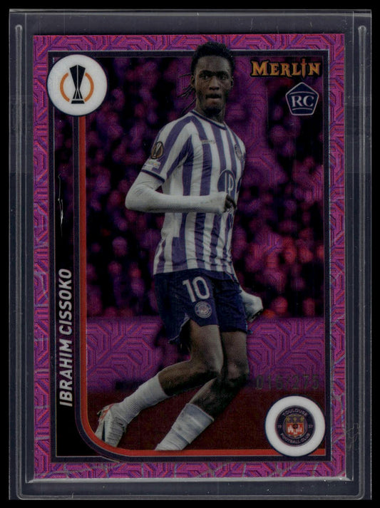 2023-24 Merlin UEFA Club Competitions #130 Ibrahim Cissoko Pink Mojo /275