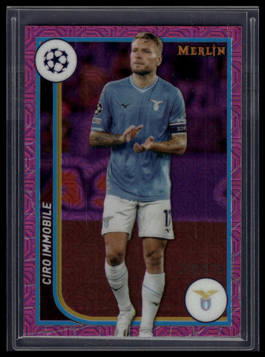 2023-24 Merlin UEFA Club Competitions #119 Ciro Immobile Pink Mojo /275