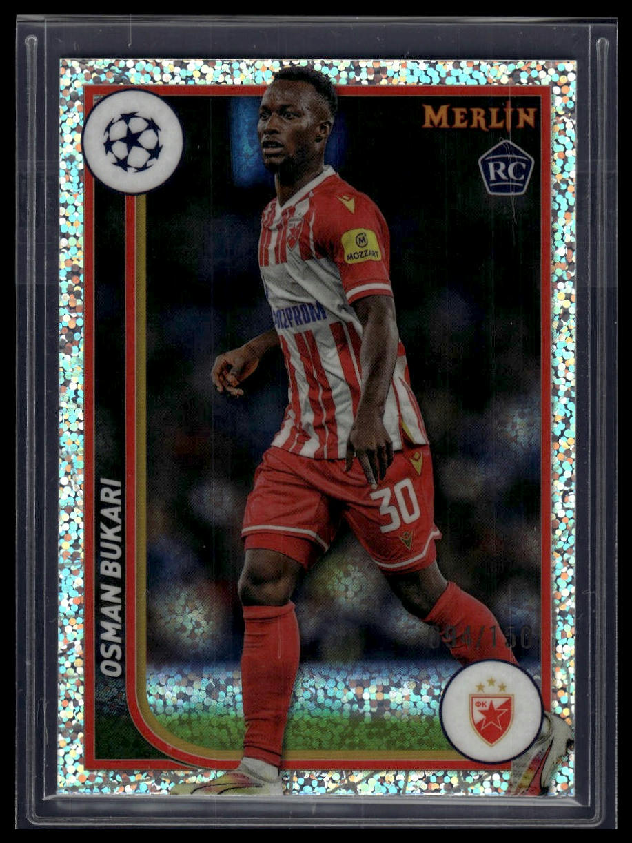 2023-24 Merlin UEFA Club Competitions #60 Osman Bukari Speckle Refractor #/150
