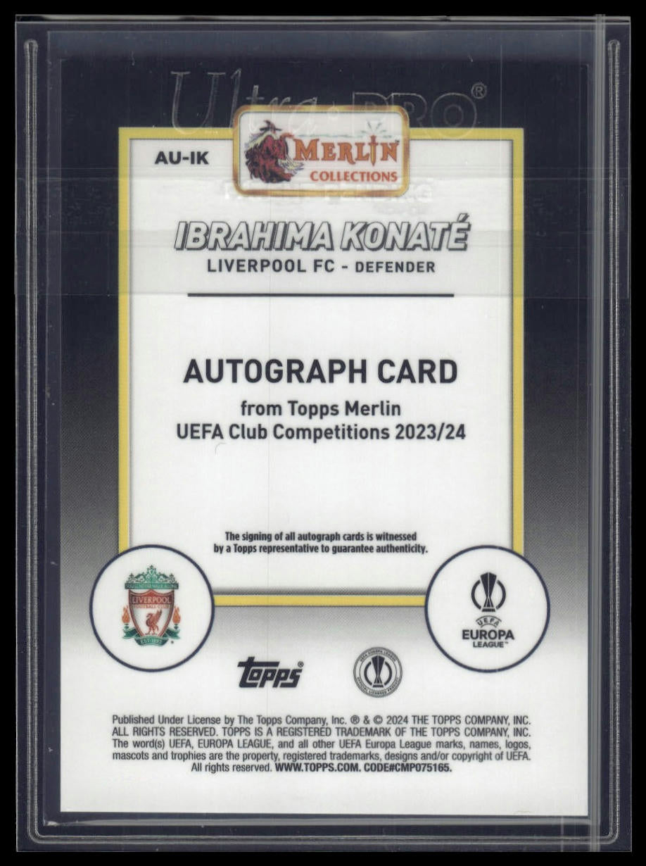 2023-24 Merlin UEFA Club Competitions #AU-IK Ibrahima Konaté Auto Wave /150