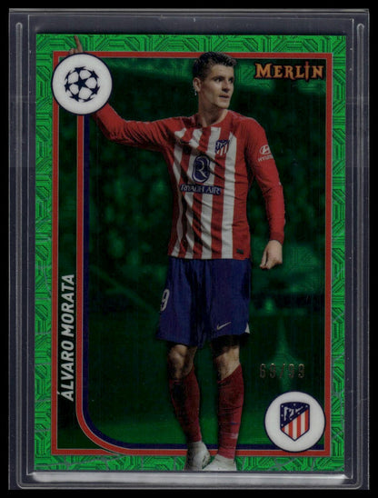 2023-24 Merlin UEFA Club Competitions #18 Álvaro Morata Green Mojo /99
