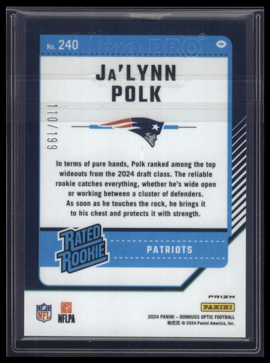 2024 Donruss Optic #240 Ja'Lynn Polk Blue #/199
