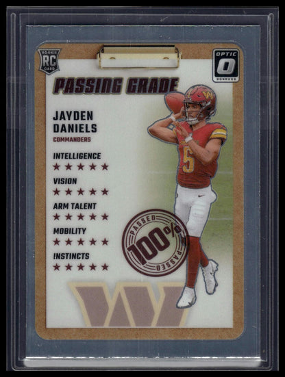 2024 Donruss Optic #2 Jayden Daniels Passing Grade
