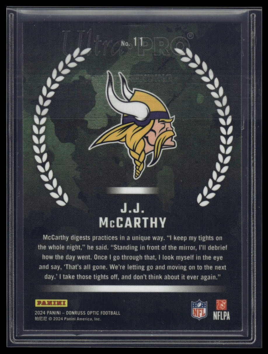2024 Donruss Optic #11 J.J. McCarthy Rookie Recruits