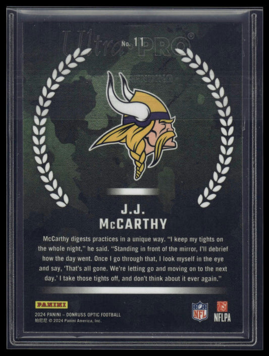 2024 Donruss Optic #11 J.J. McCarthy Rookie Recruits