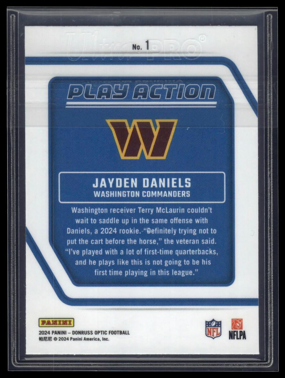 2024 Donruss Optic #1 Jayden Daniels Play Action
