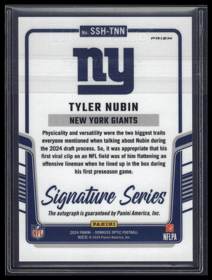 2024 Donruss Optic #SSH-TNN Tyler Nubin Signature Series Holo