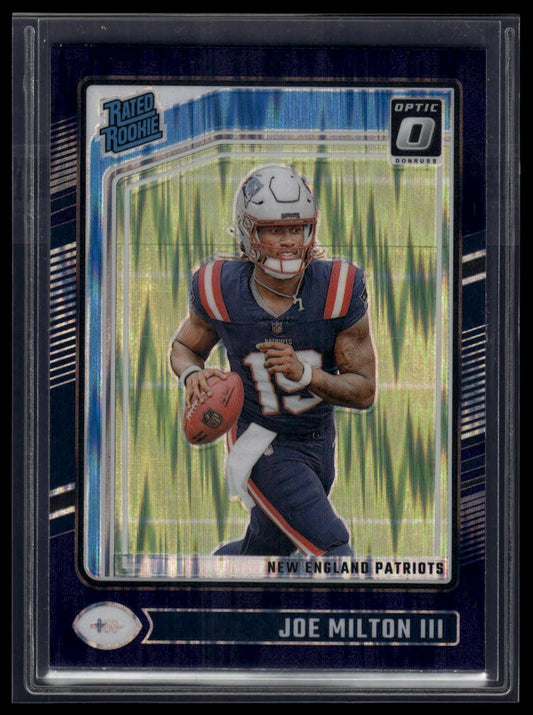 2024 Donruss Optic #255 Joe Milton III Purple Shock