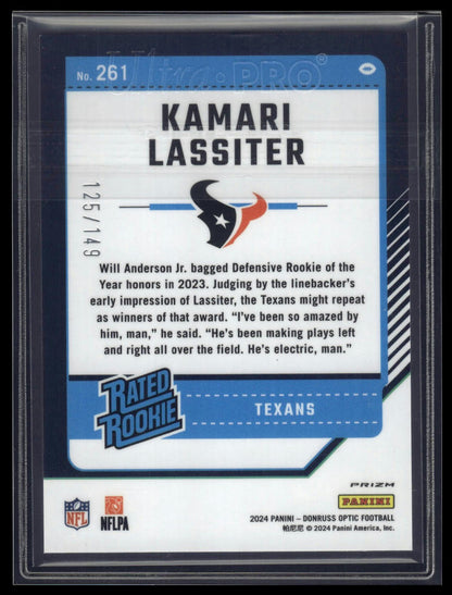 2024 Donruss Optic #261 Kamari Lassiter