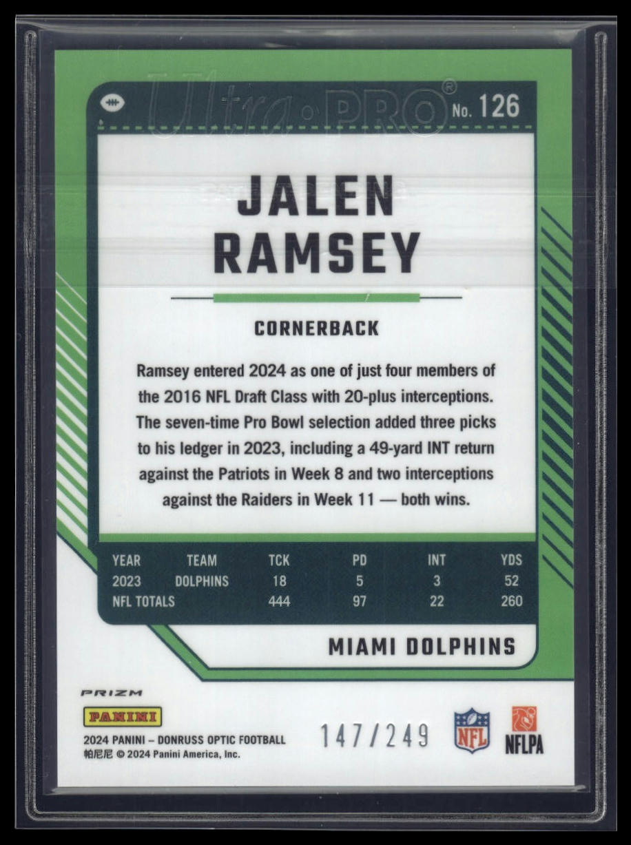 2024 Donruss Optic #126 Jalen Ramsey Orange #/249