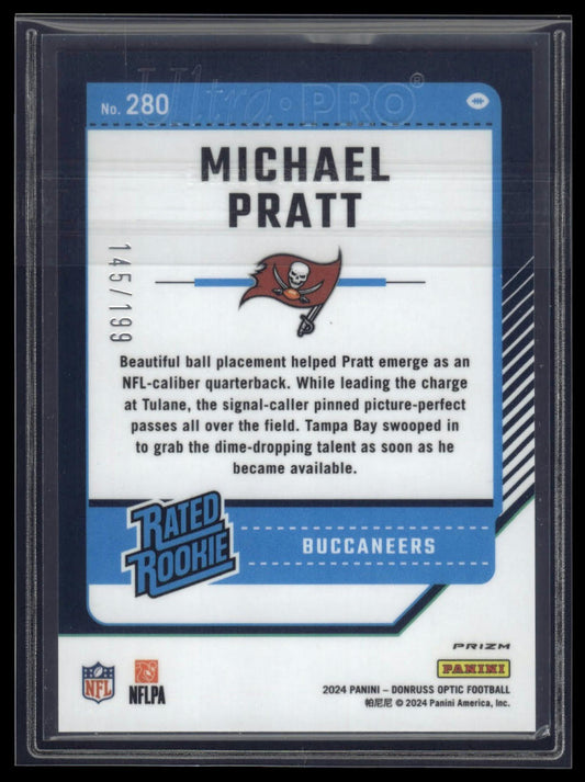 2024 Donruss Optic #280 Michael Pratt Blue #/199