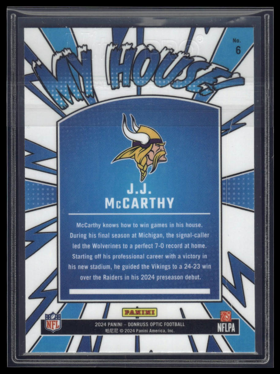 2024 Donruss Optic #6 J.J. McCarthy My House!