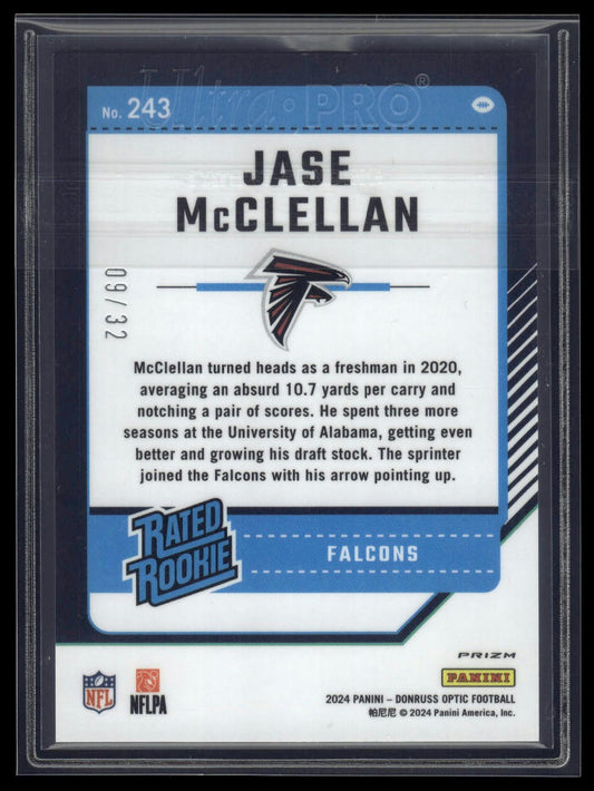 2024 Donruss Optic #243 Jase McClellan Team Logo #/32