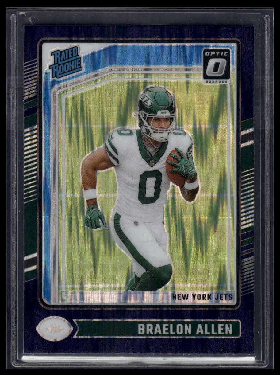 2024 Donruss Optic #211 Braelon Allen Purple Shock