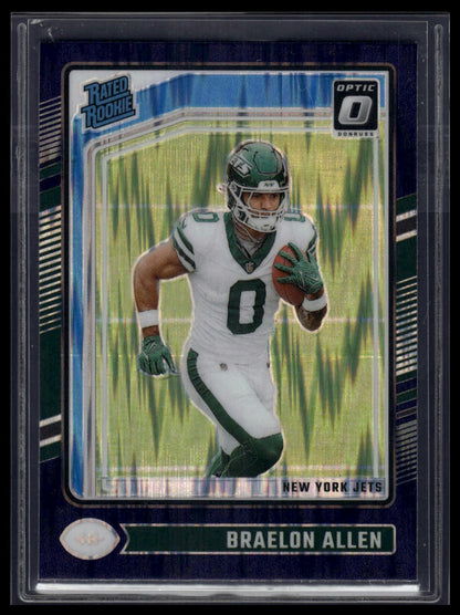 2024 Donruss Optic #211 Braelon Allen Purple Shock