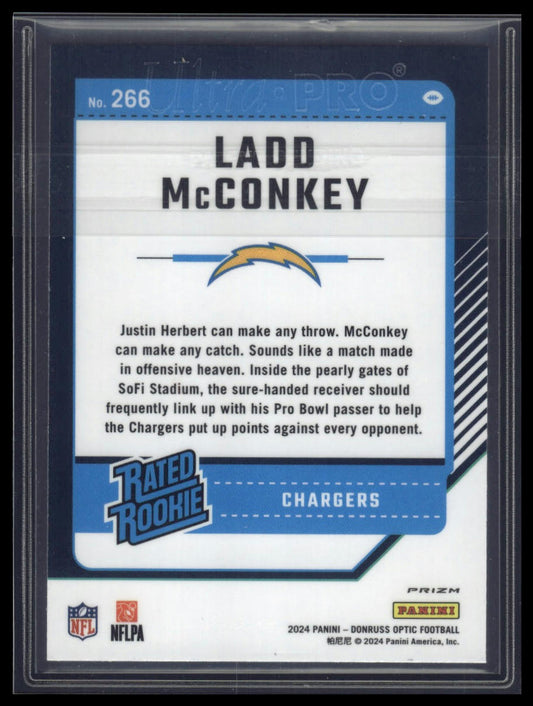 2024 Donruss Optic #266 Ladd McConkey Purple Shock