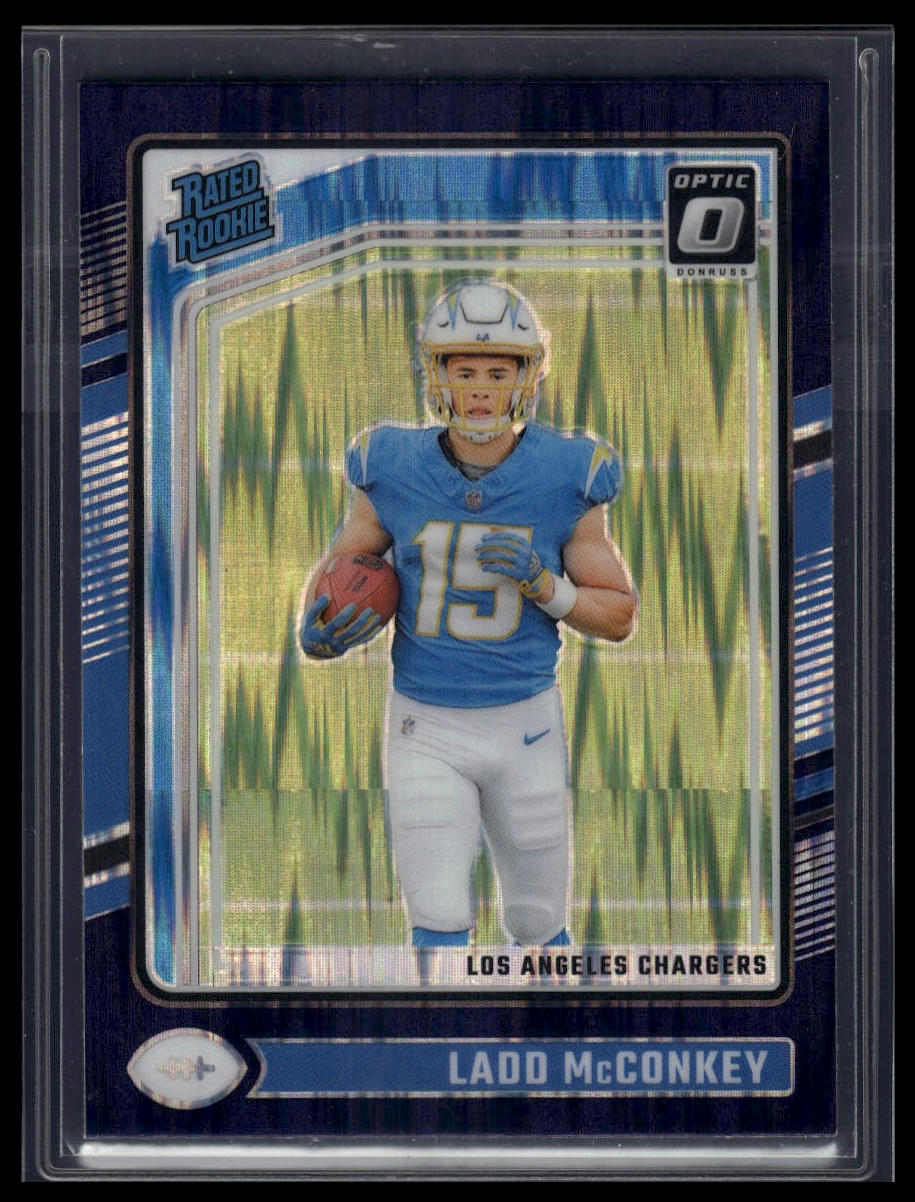 2024 Donruss Optic #266 Ladd McConkey Purple Shock