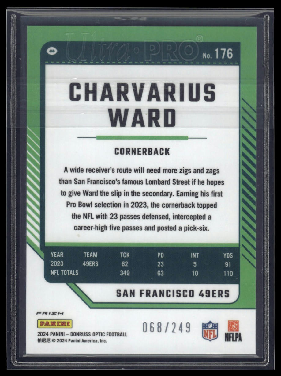2024 Donruss Optic #176 Charvarius Ward Orange #/249