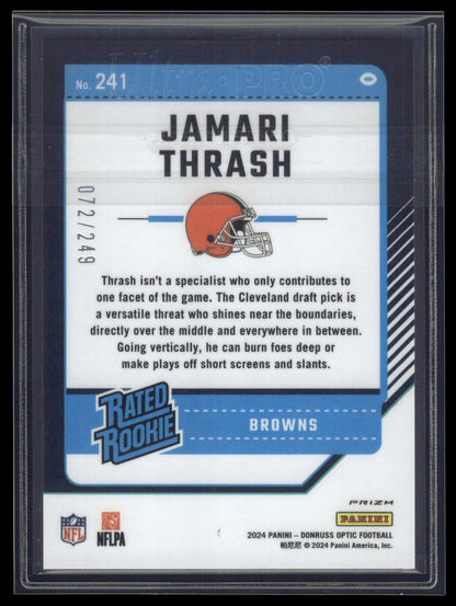 2024 Donruss Optic #241 Jamari Thrash Orange #/249