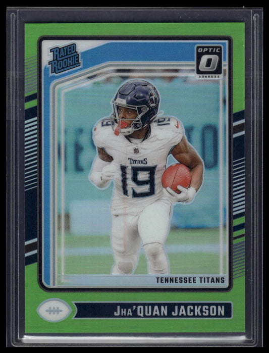 2024 Donruss Optic #253 Jha'Quan Jackson Lime Green #/50