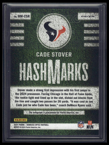 2024 Donruss Optic #HM-CSR Cade Stover Hash Marks