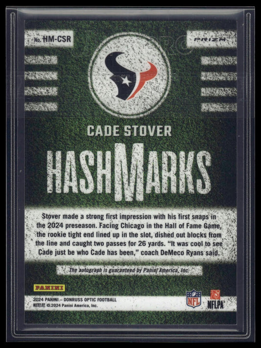 2024 Donruss Optic #HM-CSR Cade Stover Hash Marks