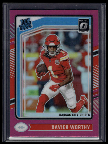 2024 Donruss Optic #300 Xavier Worthy Pink