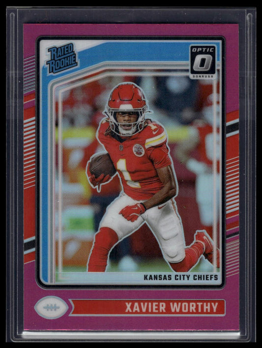 2024 Donruss Optic #300 Xavier Worthy Pink