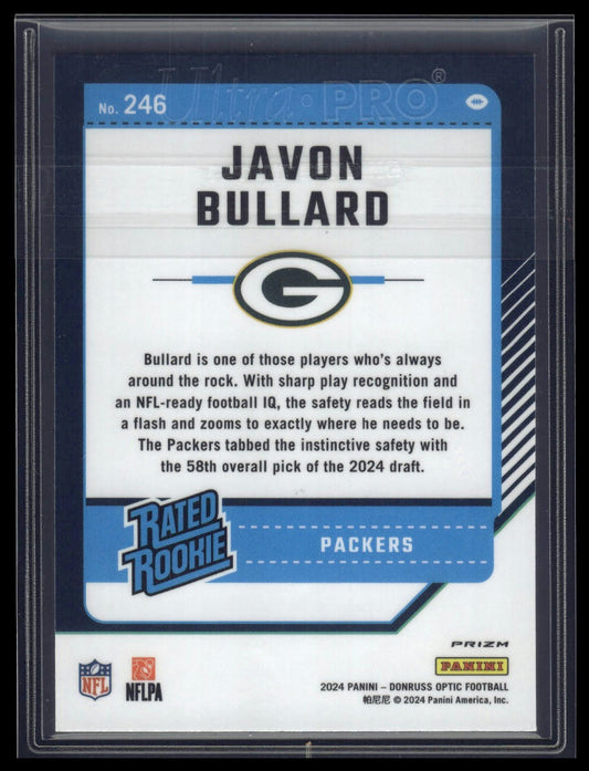 2024 Donruss Optic #246 Javon Bullard Purple Shock