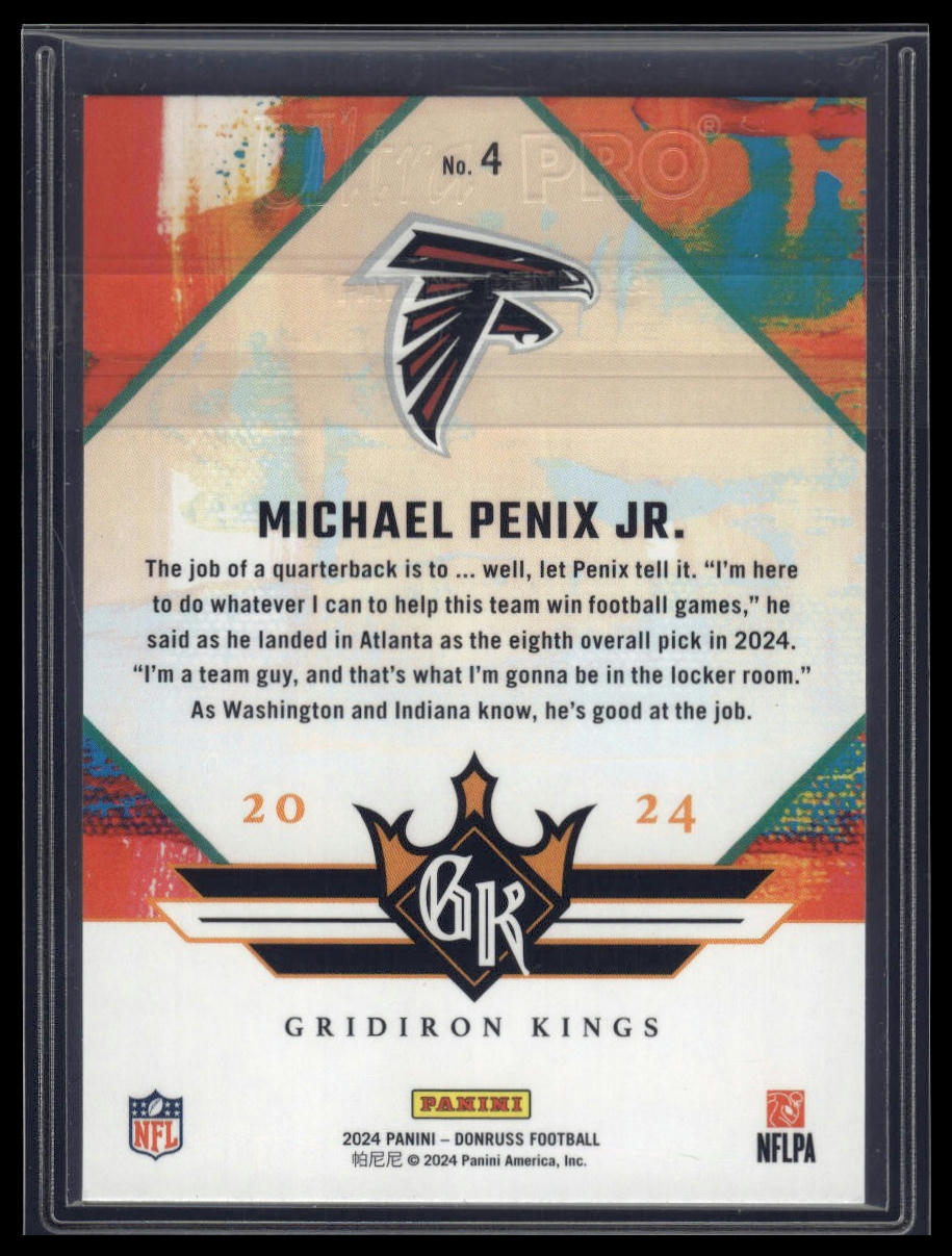 2024 Donruss #4 Michael Penix Jr. Rookie Gridiron Kings